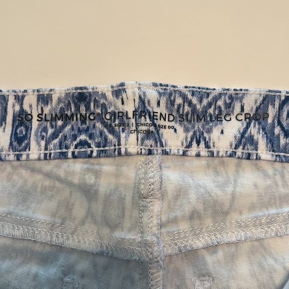 Chico’s So Slimming Diamond-Print Girlfriend Crops Size 2 - Picture 8 of 9